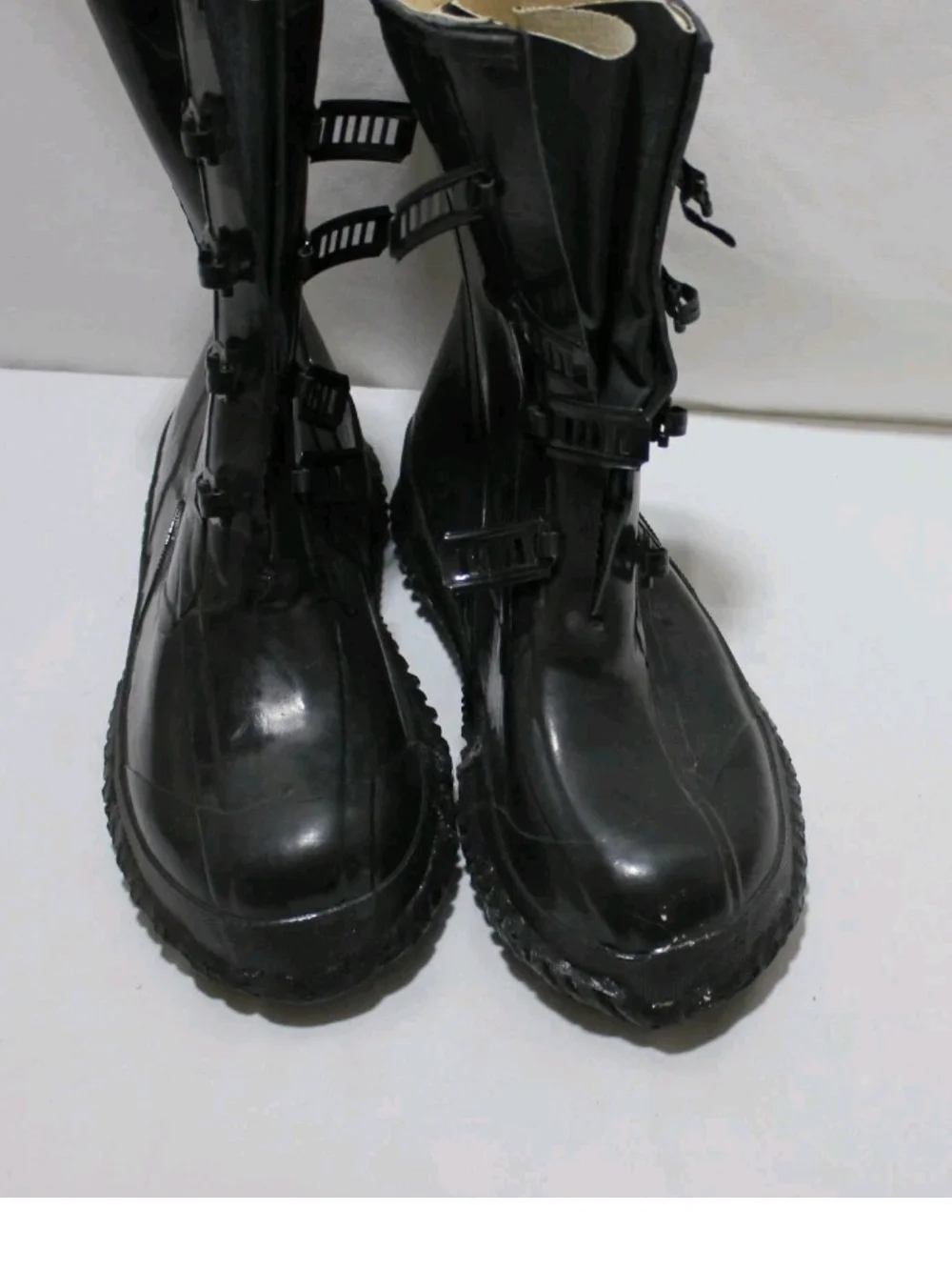 Black Buckle Rain/ Work Boots Size 9